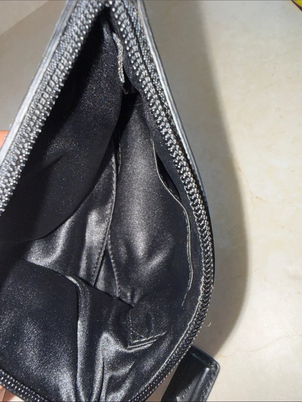 Coach Gray and Black Signature Pony Carriage Wristlet